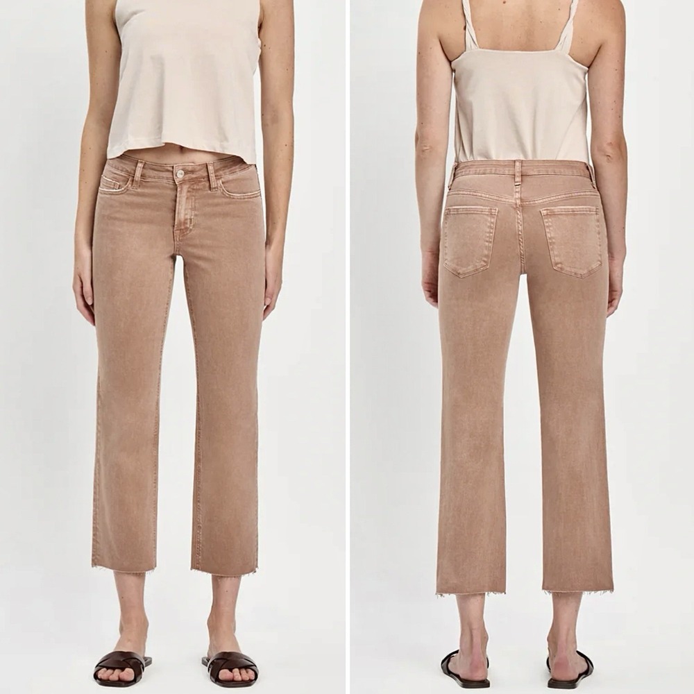 VERVET BY FLYING MONKEY Tan Ankle & Cropped Jeans